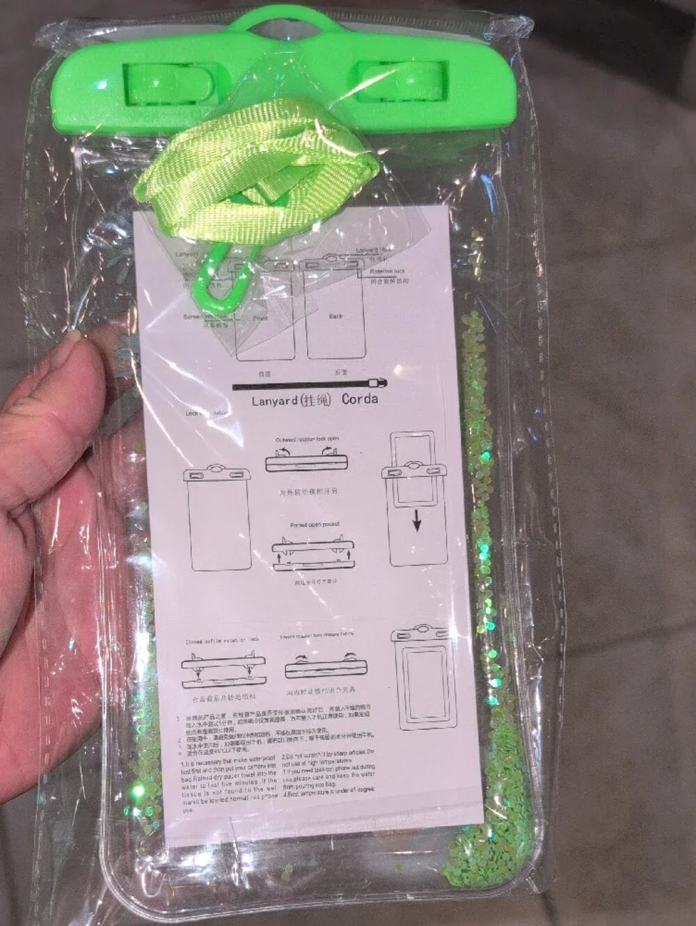 Waterproof Phone Pouch with Green Seal - Universal Mobile Case